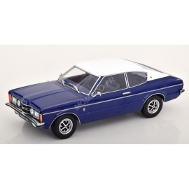 FORD TAUNUS GXL COUPE WITH VINYL ROOF 1971 DARK BLUE/WHITE Miniatur 