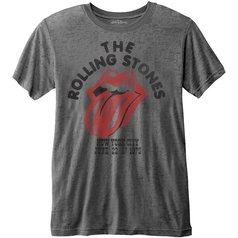 ROLLING STONES - BurnOut T-Shirt - NYC 1975