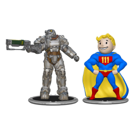 Fallout pack 2 figures Set C T-60 & Vault Boy (Power) 7 cm Figurine 