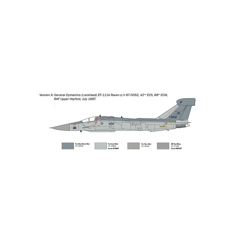 General Dynamics EF-111A R aven. Abziehbilder für 27. TFW und 388. TFW