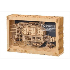 THE CASTLE IN THE SKY - Tiger Moth - Paper Theater Wood Style