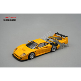 FERRARI F40 LM WITH OPEN REAR HOOD AND VISIBLE ENGINE 1996 YELLOW PRESS VERSION