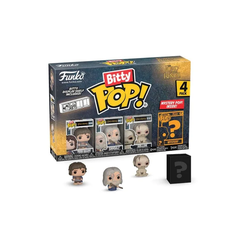 The Lord of the Rings pack 4 Bitty POP Statues! Vinyl Frodo 2.5 cm