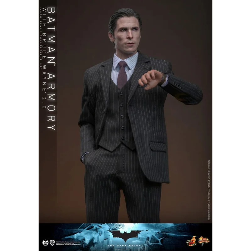 The Dark Knight statues and diorama Movie Masterpiece 1/6 Batman Armory with Bruce Wayne (2.0) 30 cm