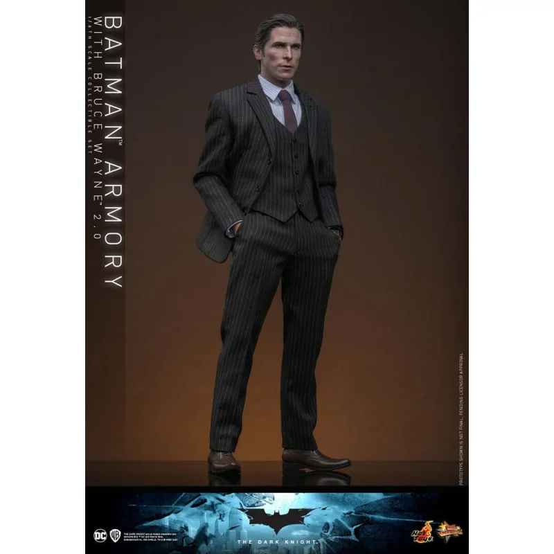 The Dark Knight statues and diorama Movie Masterpiece 1/6 Batman Armory with Bruce Wayne (2.0) 30 cm