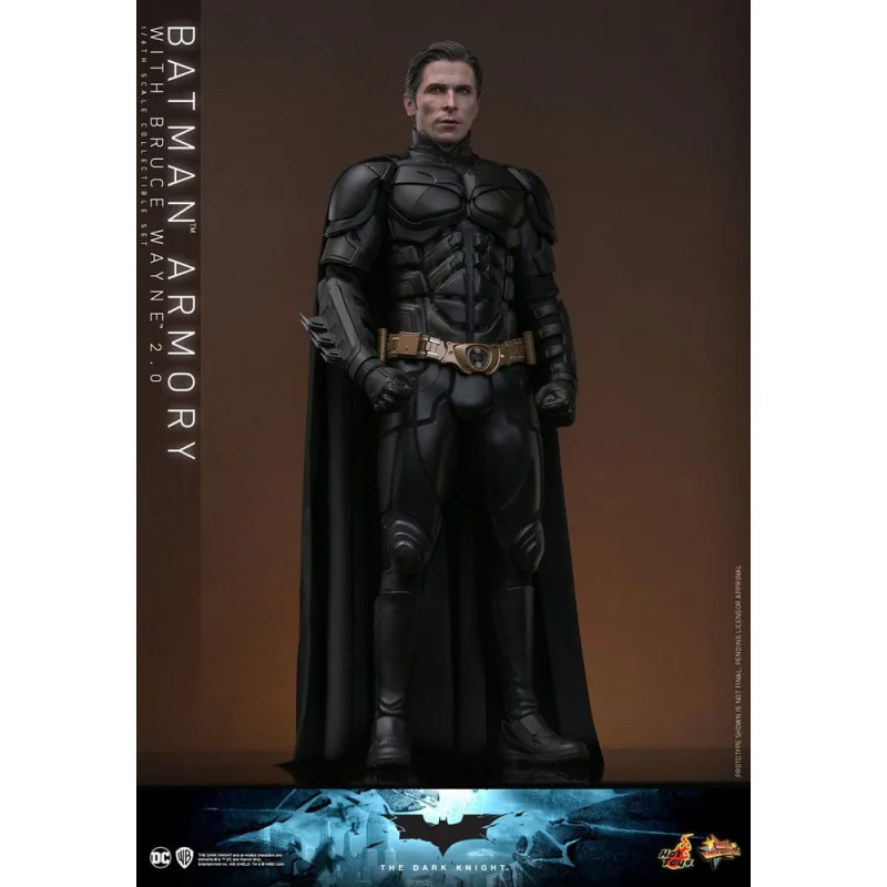 The Dark Knight statues and diorama Movie Masterpiece 1/6 Batman Armory with Bruce Wayne (2.0) 30 cm