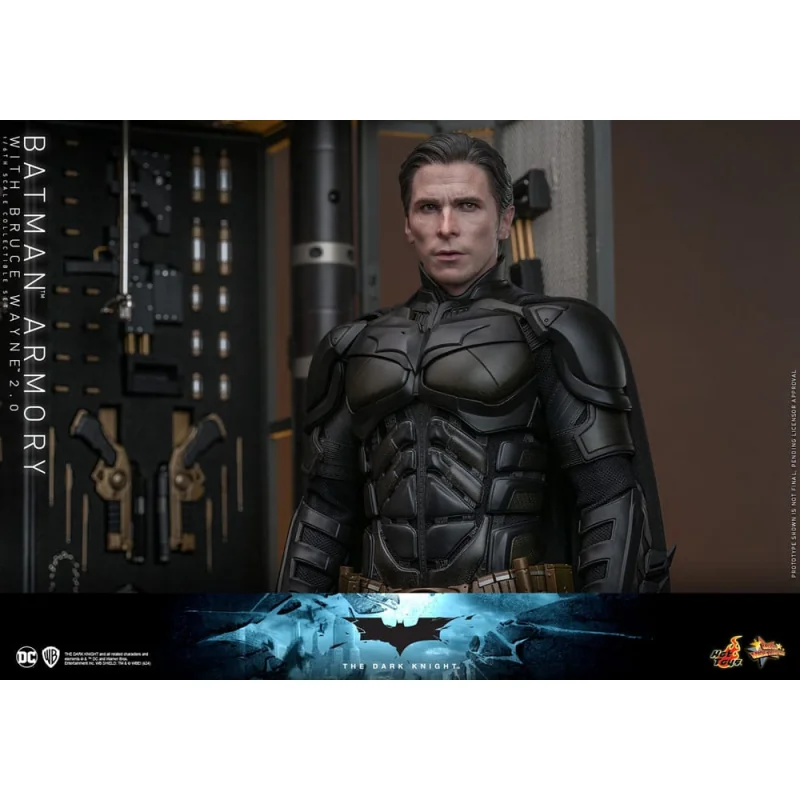 The Dark Knight statues and diorama Movie Masterpiece 1/6 Batman Armory with Bruce Wayne (2.0) 30 cm