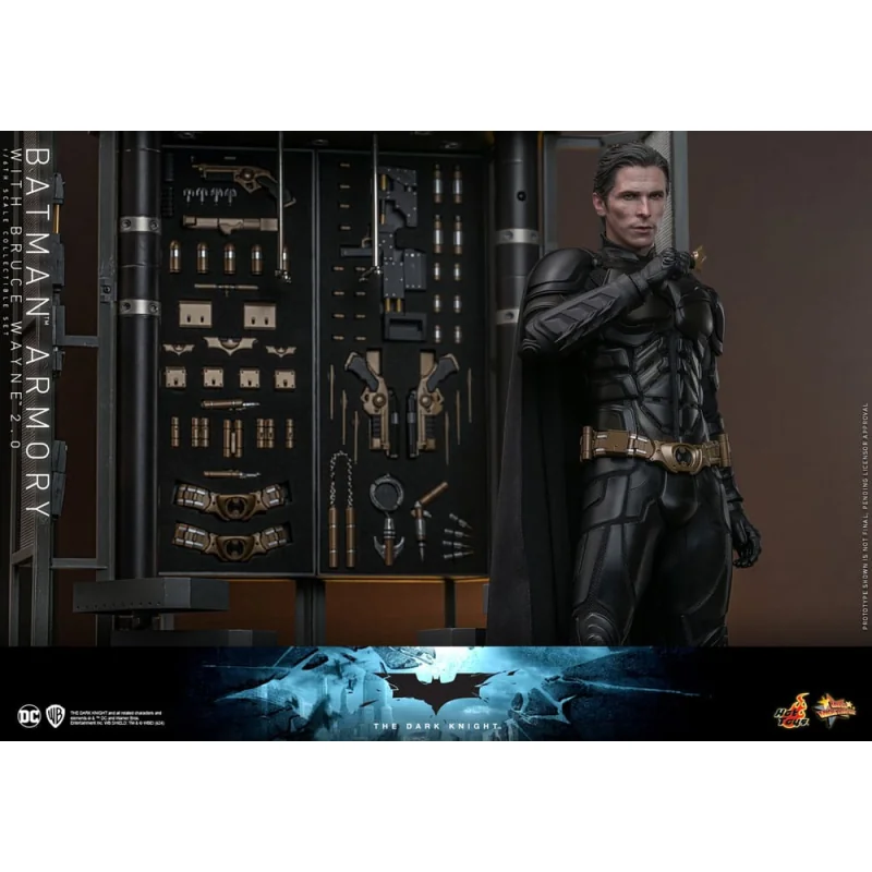 The Dark Knight statues and diorama Movie Masterpiece 1/6 Batman Armory with Bruce Wayne (2.0) 30 cm