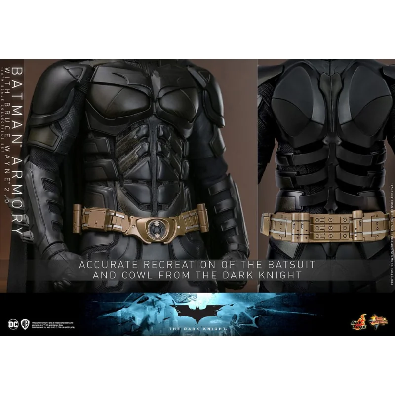 The Dark Knight statues and diorama Movie Masterpiece 1/6 Batman Armory with Bruce Wayne (2.0) 30 cm