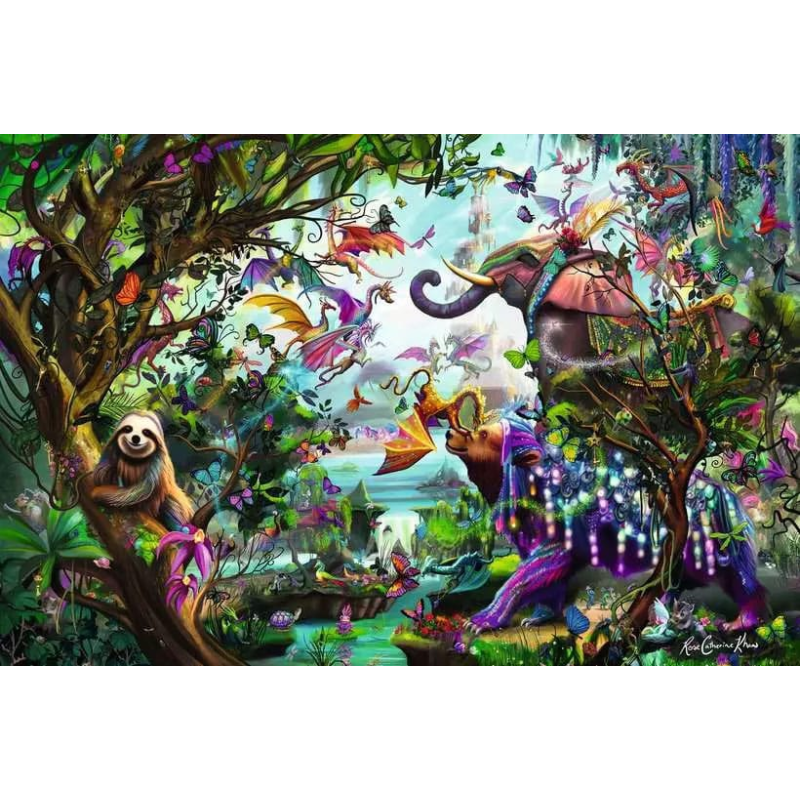 Original Ravensburger Quality puzzle The dragons of the tropics (4000 pieces)