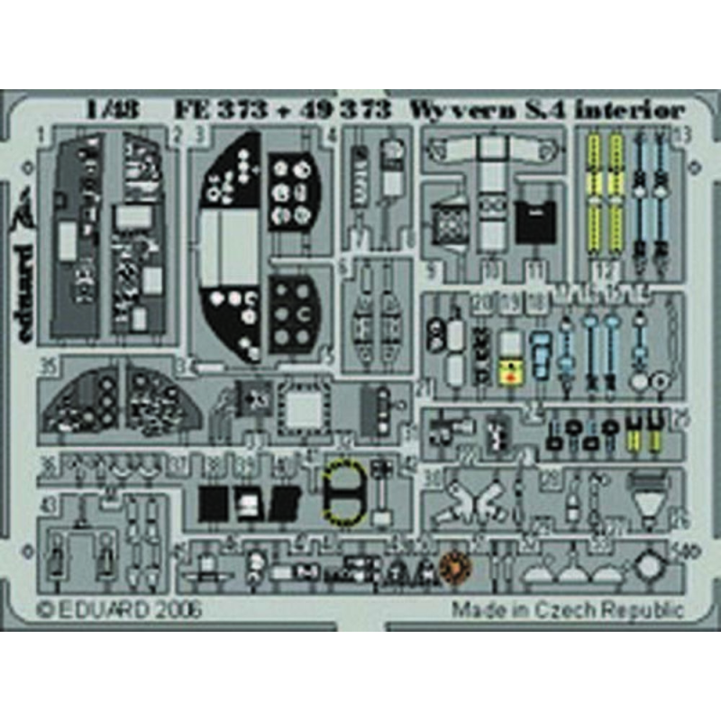 Westland Wyvern S.4 Interior in Farben vorgemalt! (für Bausätze von Trumpeter) Dieser Zoom Set ist eine vereinfachte Version d