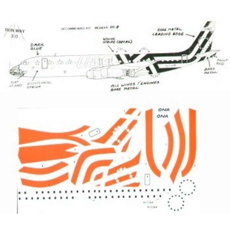 Douglas DC-8 Bicentenial scheme with cross