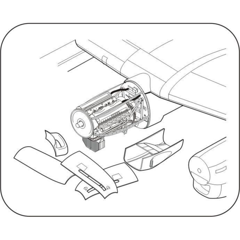 Avro Lancaster Mk.I / III - ONE Motor -Set ( entwickelt, um mit Airfix Kits verwendet werden ) Detail Set mit Innenhafen mit dem