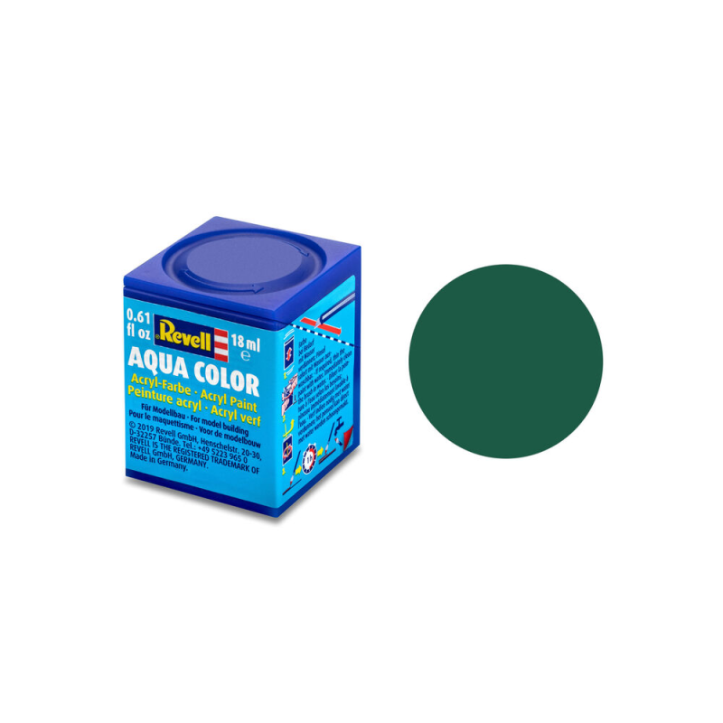 Matte dunkelgrüne Aqua-Acrylfarbe – 18 ml 39