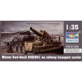 Morser Karl - Großer 040/041 auf Eisenbahnlastwagen. 840 Mm lange 1251-Stücke auf 30 sprues. 2 x Eisenbahnlastwagen und 8 Eisenb