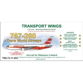 Decal Boeing 767-200 Trans World Airways For more information on dieses Produkt, klicken Sie bitte auf Verbindung, um zum Flugze