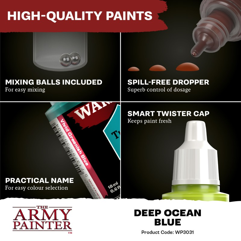 Farbe Army Painter - Warpaints Fanatic - Deep Ocean Blue The Army ...