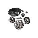 ENHANCE - BLACK METALLIC DICE SET