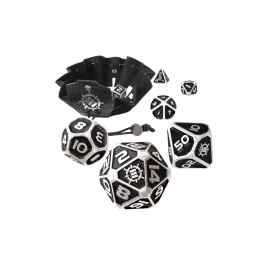 ENHANCE - BLACK METALLIC DICE SET