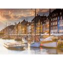 Puzzle 500 Teile - Sonnenuntergang in Kopenhagen (Highlight-Puzzle, skandinavisch)