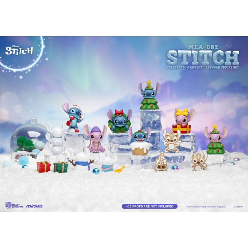 Lilo & Stitch advent calendar Mini Egg Attack Stitch celebration Figure Set (Cookie) 10 cm