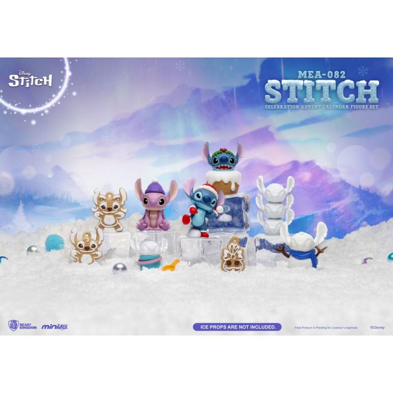 Lilo & Stitch advent calendar Mini Egg Attack Stitch celebration Figure Set (Cookie) 10 cm