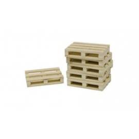 Set mit 8 Miniatur-Holzpaletten