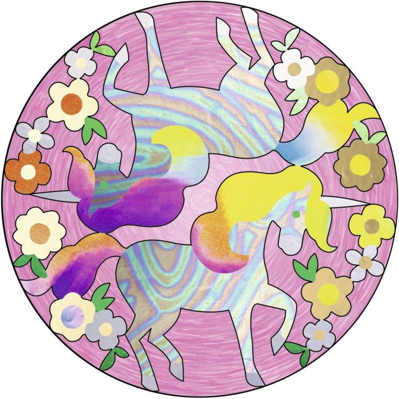 Mandala-Designer Metallic Einhorn