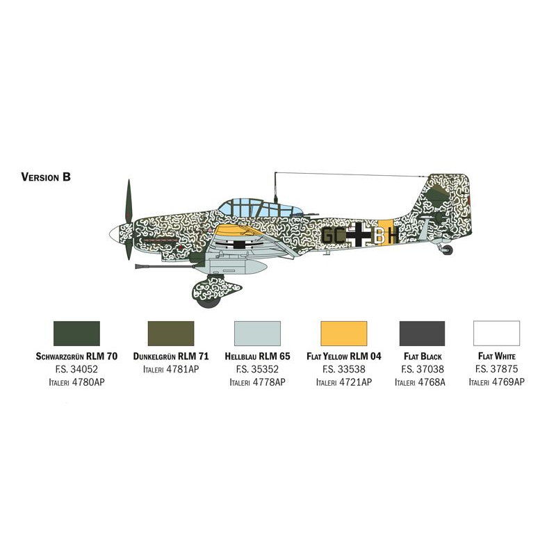 JU 87 G-1 Stuka Kanonenvogel Kampfflugzeug zum Zusammenbauen und Bemalen