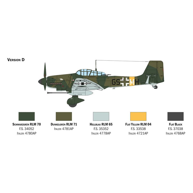 JU 87 G-1 Stuka Kanonenvogel Kampfflugzeug zum Zusammenbauen und Bemalen