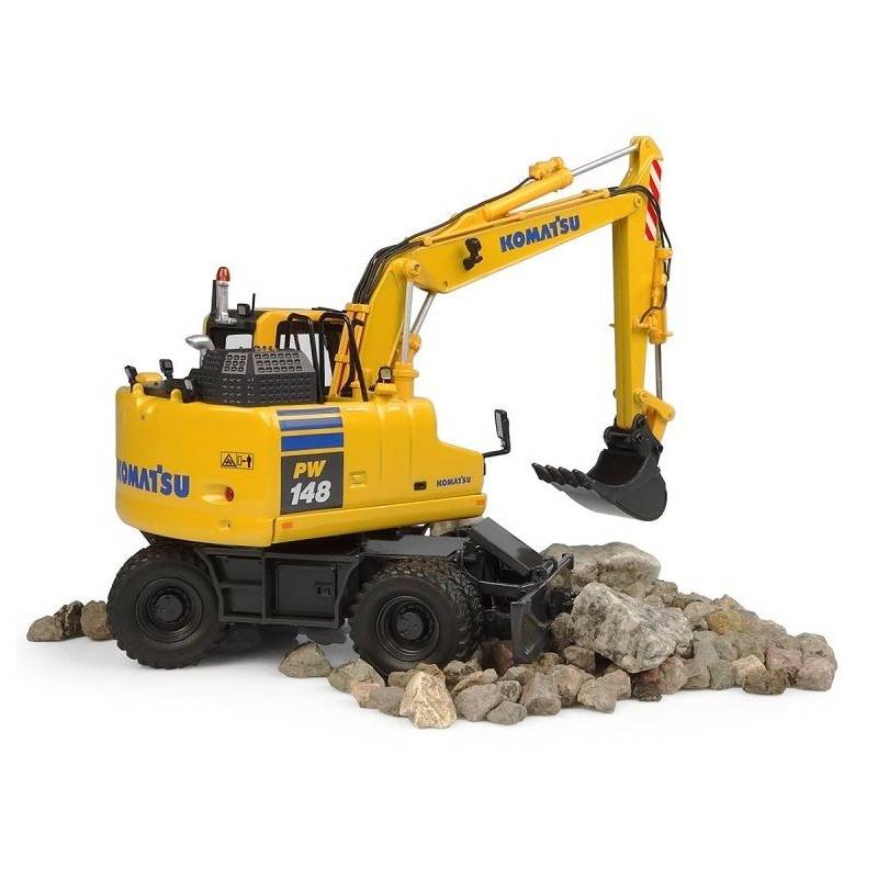 KOMATSU PW148-11 Mobilbagger mit Schaufel und Greifer