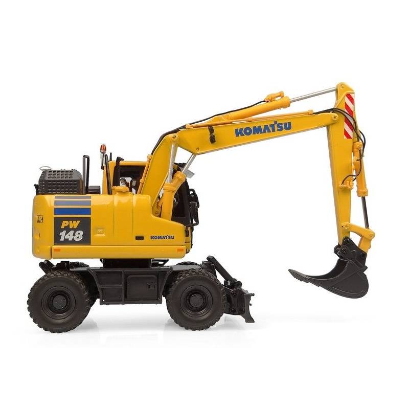 KOMATSU PW148-11 Mobilbagger mit Schaufel und Greifer