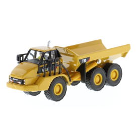 CATERPILLAR 730 knickgelenkter Dumper mit Fahrer und Metallkasten