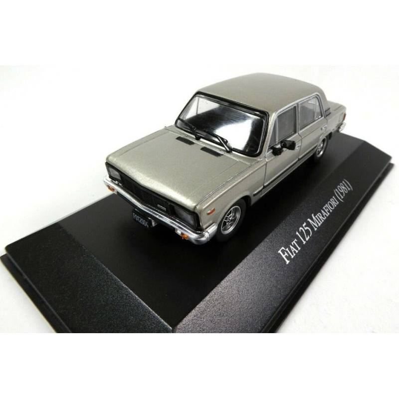 FIAT 125 Mirafiori 1981, graue viertürige Limousine, verkauft in Blisterverpackung