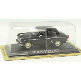 MOSKVITCH 407 1958 schwarze 4-türige Limousine, verkauft in Blisterverpackung