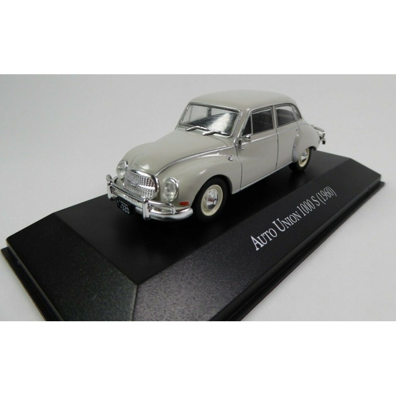 AUTO UNION 1000S 1960, graue viertürige Limousine, verkauft in Blisterverpackung