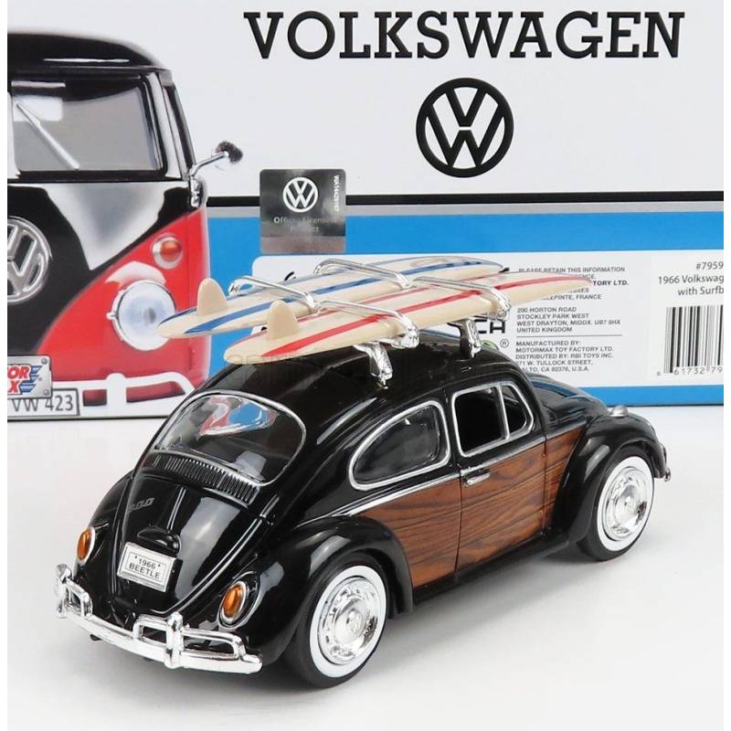 VOLKSWAGEN Käfer 1966 Schwarz mit Surfbrett