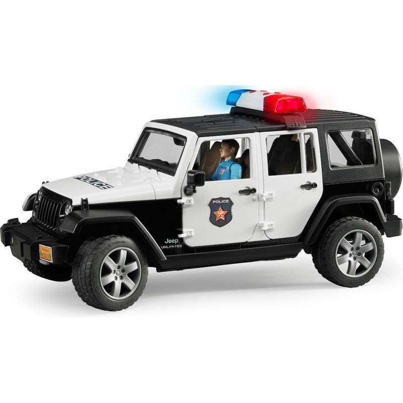 JEEP WRANGLER Polizei mit Polizist Maßstab: 1/16