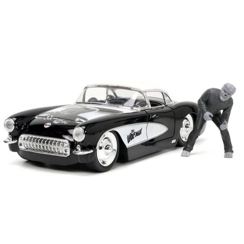 CHEVROLET Corvette mit WOLFMAN Black Figur 1957