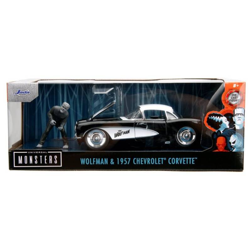 CHEVROLET Corvette mit WOLFMAN Black Figur 1957