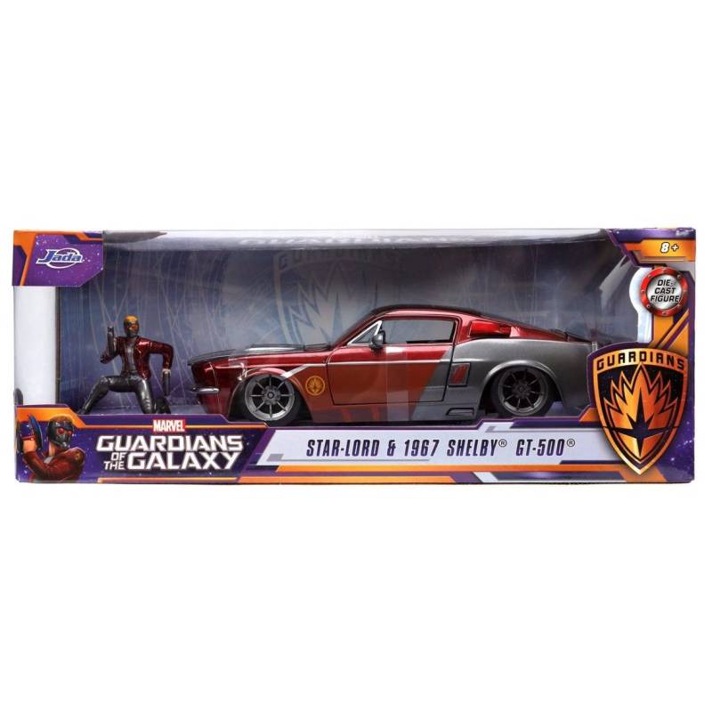 FORD Mustang Shelby GT500 mit STAR LORD Figur Guardians of the Galaxy 1967