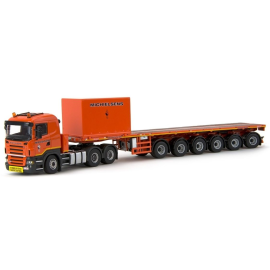 SCANIA R5 6x4 mit Halbplattform 6 Achsen Ballasttransport für Kran mit MICHELSEN-Container