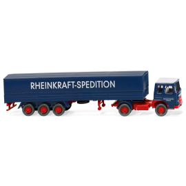 MAN 4x2 mit halbüberdachter Bordwand 3 Achsen Rheinkraft Spedition Modellbau 