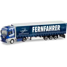 MAN TGX XXL 4x2 mit 3-Achs-FERNFAHRER-Planenanhänger Modellbau 