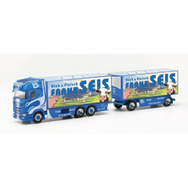 SCANIA CS 20 HD 6x2 Träger mit Anhänger 2+2 Achsen FRANK SEIS Modellbau 