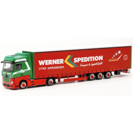 MERCEDES-BENZ Actros 4x2 mit 3-Achs-WERNER-Anhänger Modellbau 