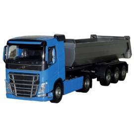 VOLVO FH 4x2 blau mit 3-Achs-Kipper Modellbau 