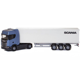 SCANIA S410 4x2 blau mit 3-Achs-Anhänger Modellbau 