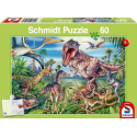 60-teiliges Puzzle „Unter den Dinosauriern“. 