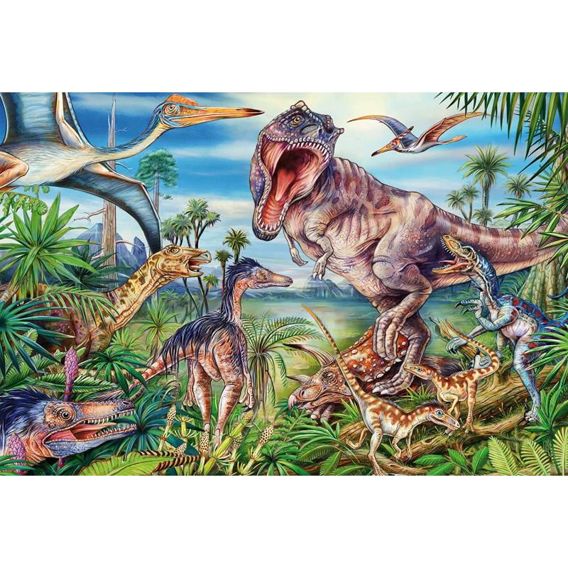 60-teiliges Puzzle „Unter den Dinosauriern“. Puzzle